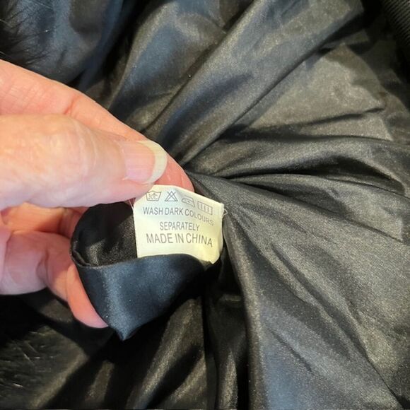 Mixed Material Mini Dress Ghloe Faux Leather, Wool, and Feathers Zip Back Size 4 - Picture 11 of 15